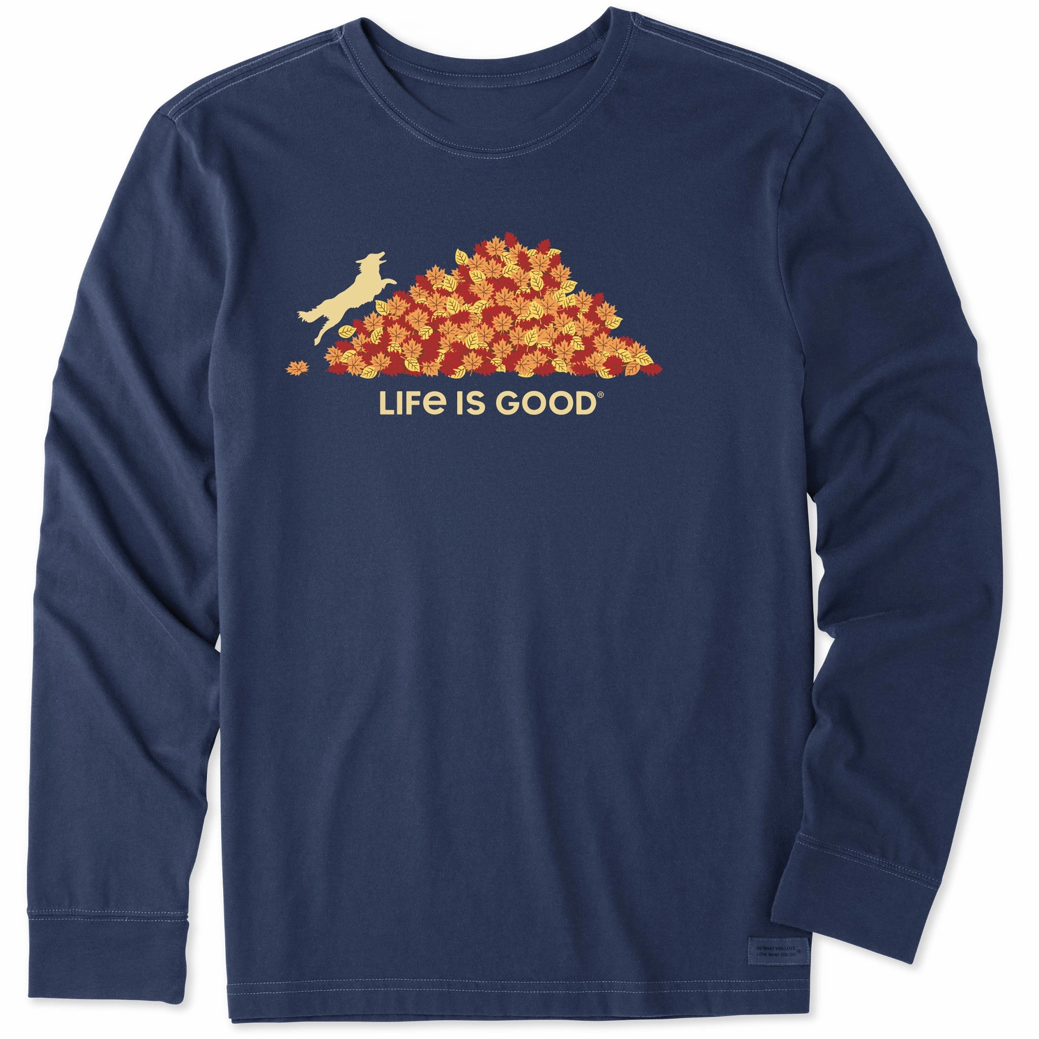 Men's LEAF JUMP Long Sleeve Crusher Tee Comfy Touch