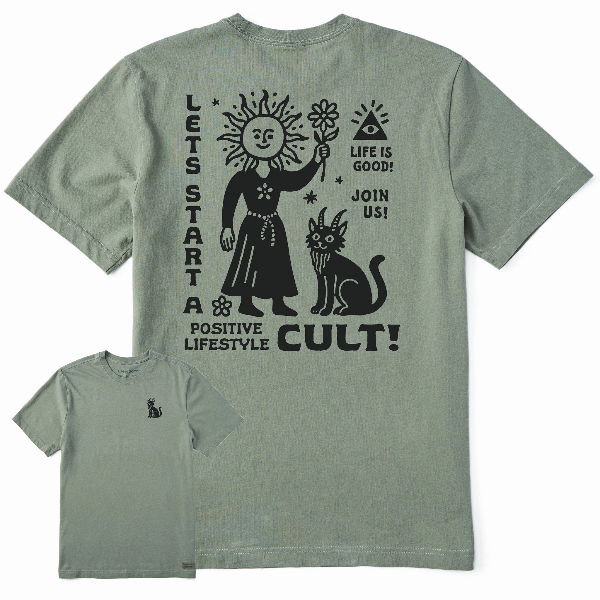 Men's Let's Start a Lifestyle Cult Short Sleeve Tee Comfortable Layer