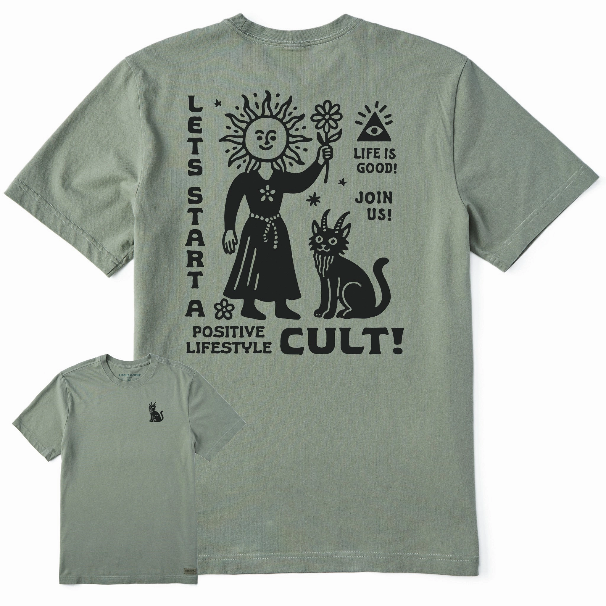 Men's Let's Start a Lifestyle Cult Short Sleeve Tee Cozy Fit QuickDry Material
