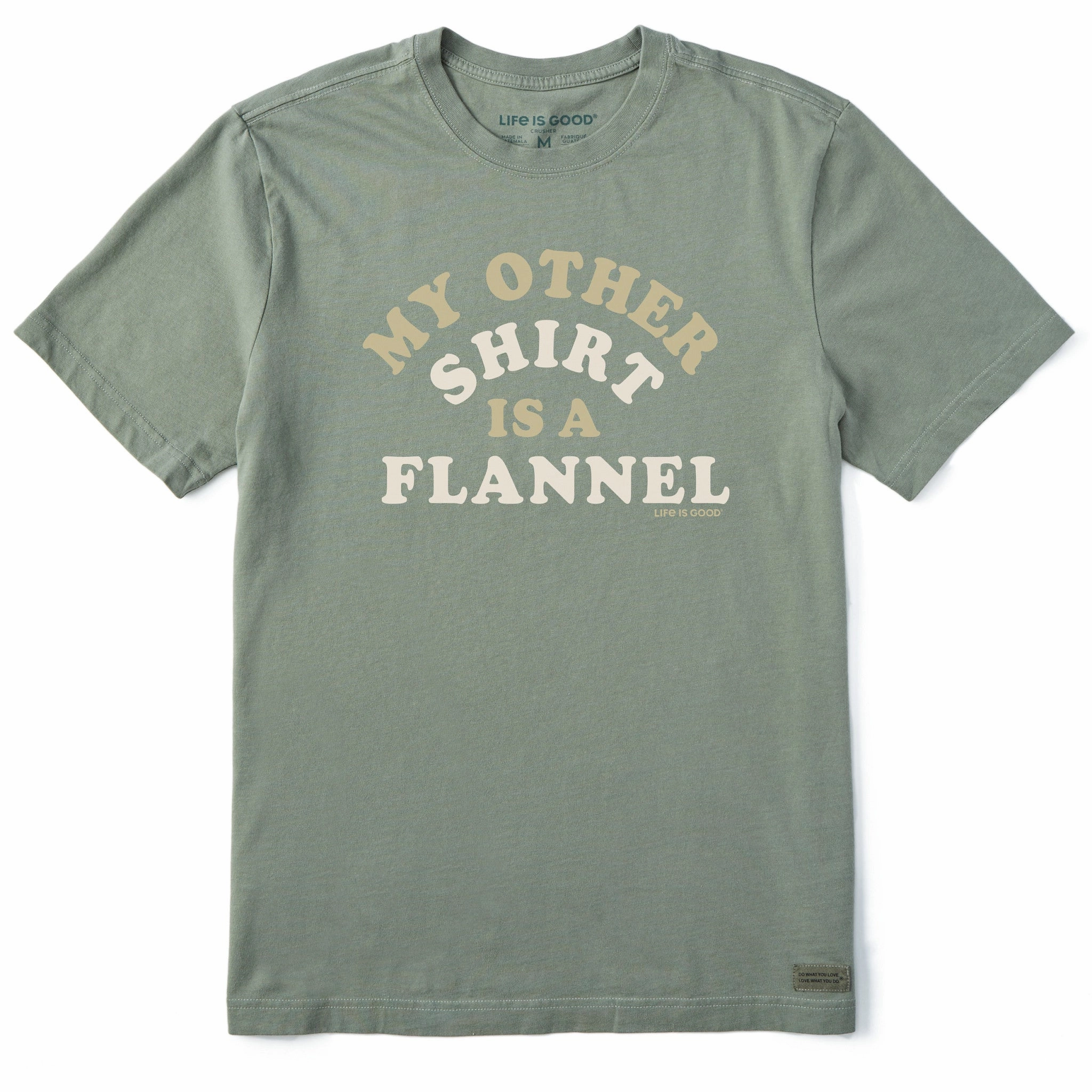Layered Look Effortless Wearable Men's My Other Shirt is a Flannel Short Sleeve Crusher Tee