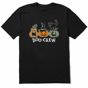 Men's Pumpkins Boo Crew Short Sleeve Crusher Tee Comfortable And Trendy Cozy Design