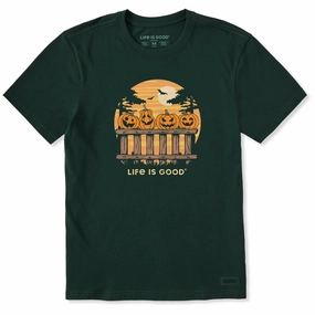 Men's Pumpkins On a Fence Short Sleeve Crusher Tee StretchFabric