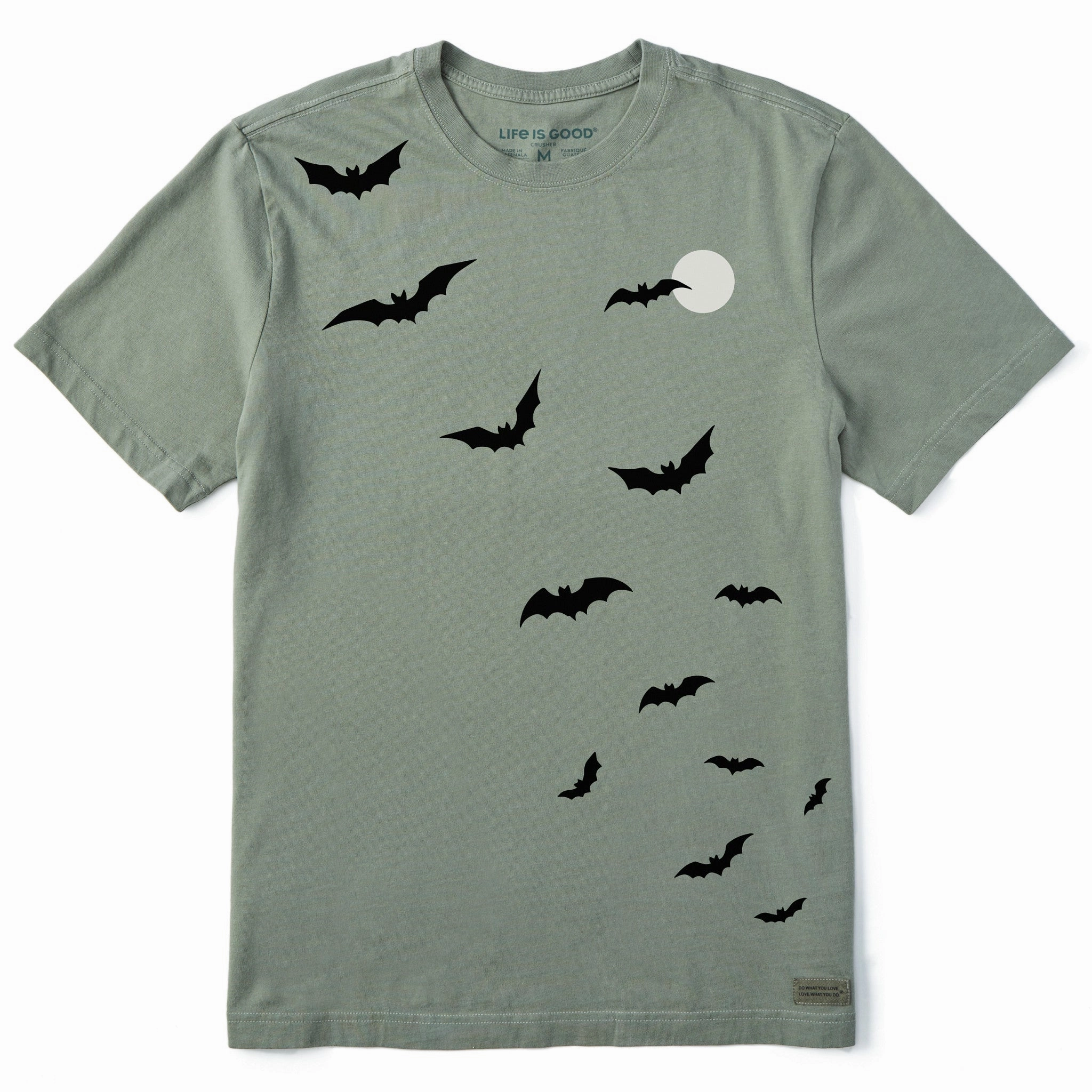 VintageWashEffect Men's Scattered Bats Short Sleeve Tee