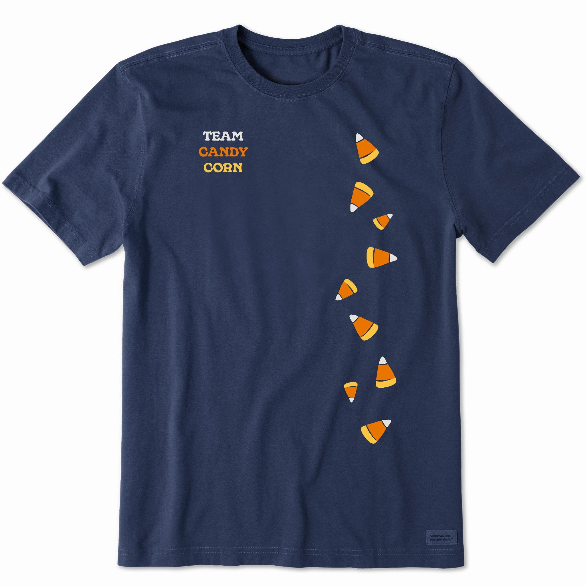 FlexibleCollarOptions Men's Scattered Candy Corn Short Sleeve Crusher Tee