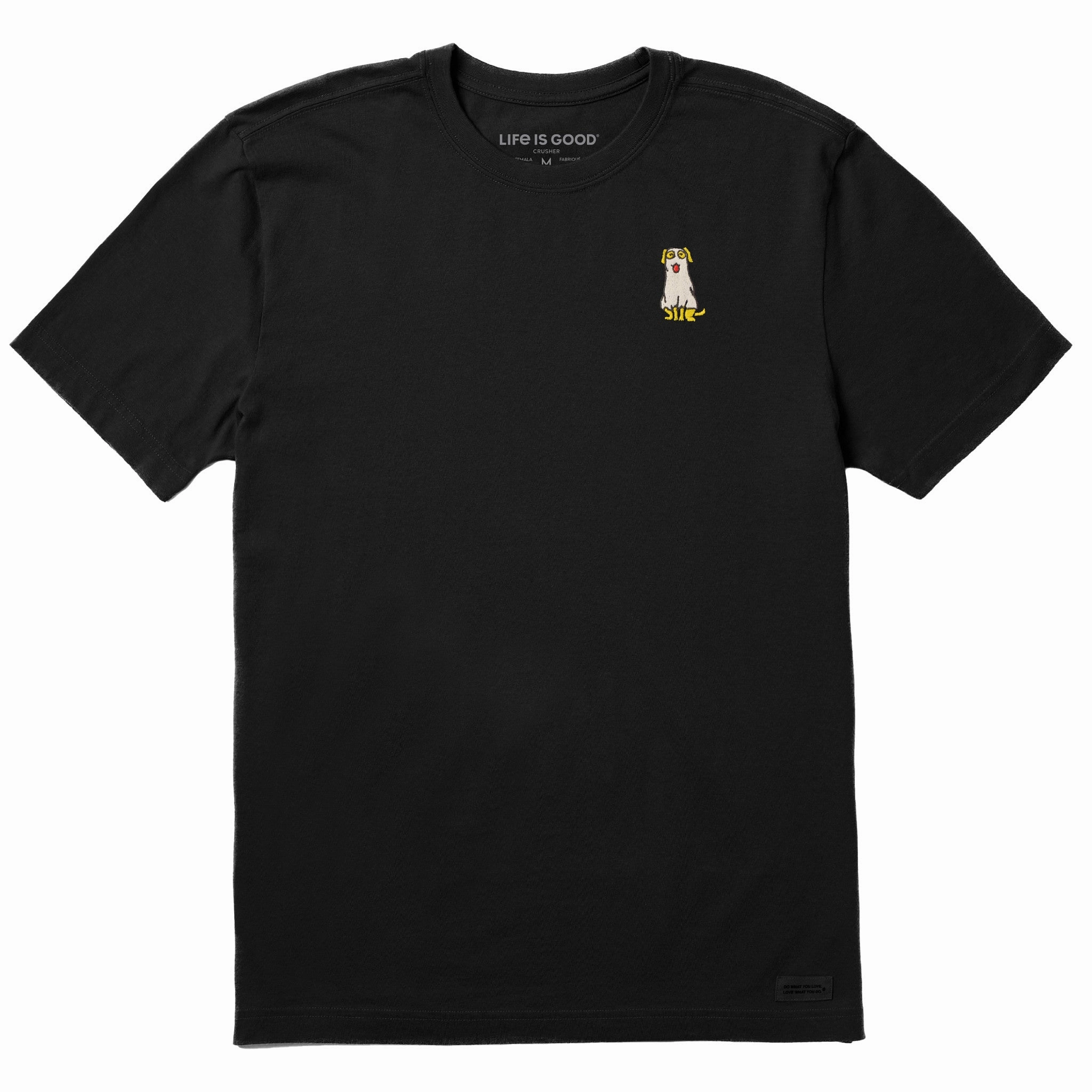 Soft and Relaxed LayeredHemDetails Men's Silly Ghost Pup Short Sleeve Crusher Tee