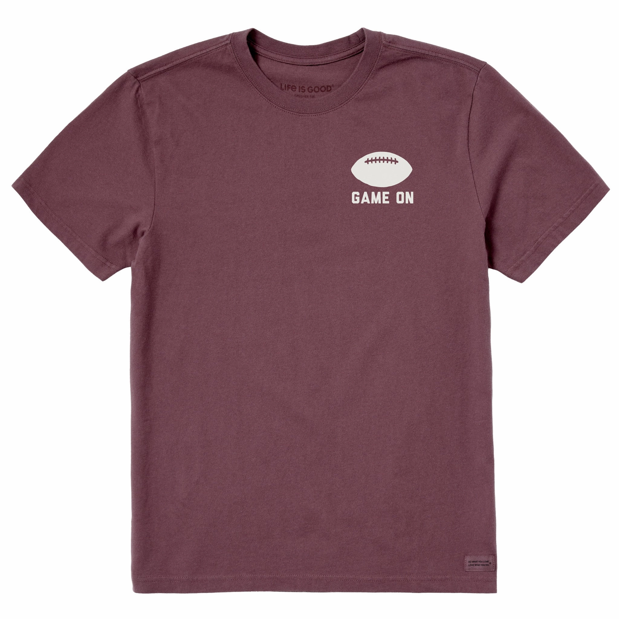 Trendy Design Men's Simple Game On Football Short Sleeve Crusher Tee