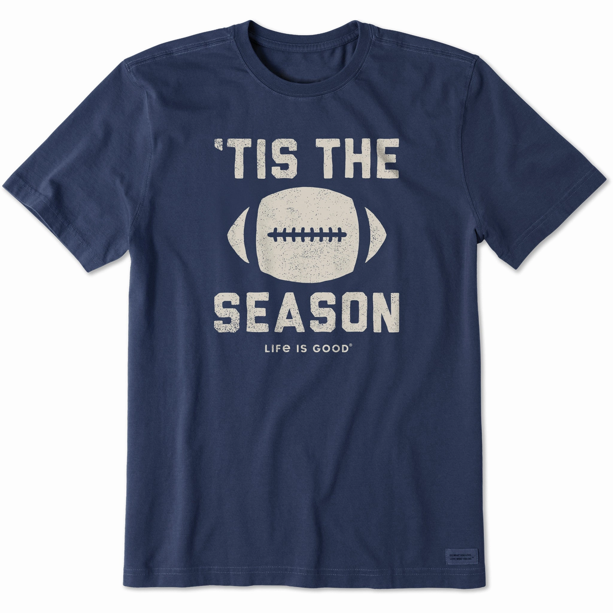 Men's Tis The Football Season Short Sleeve Crusher Tee Timeless Fit Smart Layering