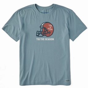 Men's Tis the Season Big Helmet Short Sleeve Crusher Tee Layer Ready Relaxed Fit