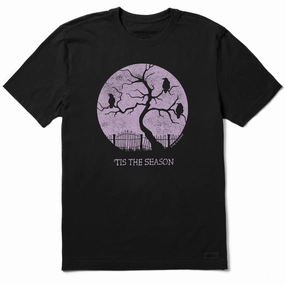 Men's Tis The Season Crows Short Sleeve Crusher Tee regular but not boring