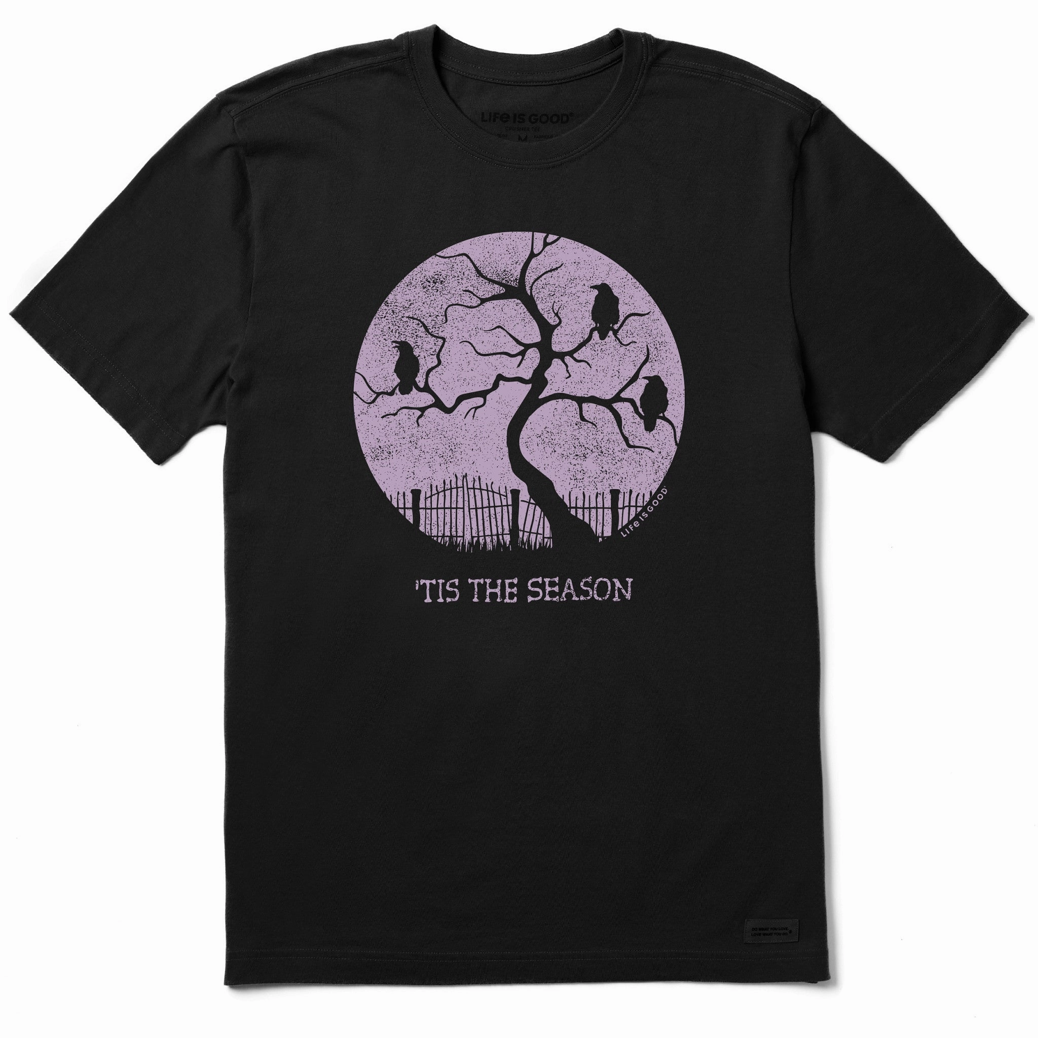 Men's Tis The Season Crows Short Sleeve Crusher Tee regular but not boring