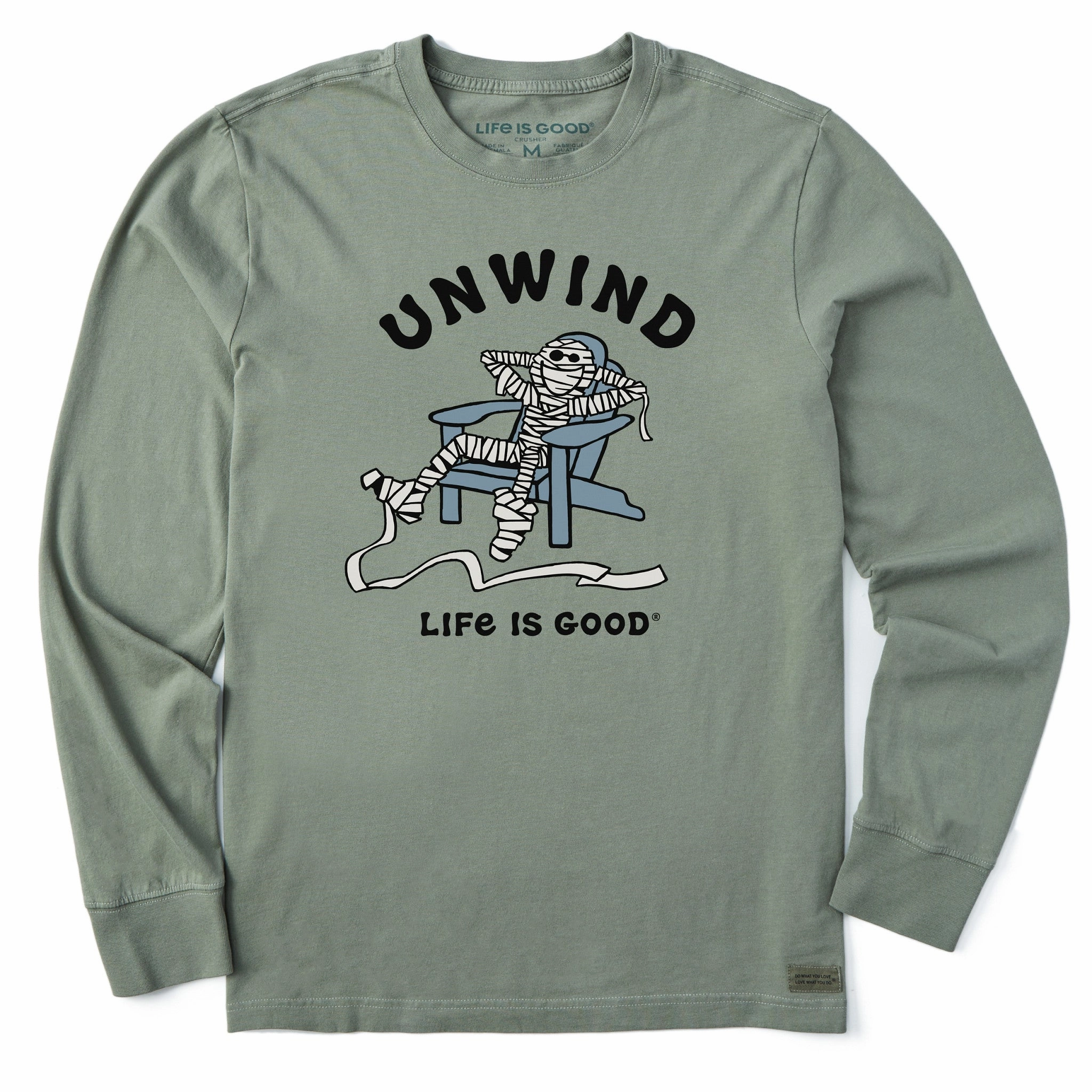 Men's Unwind Adirondack Mummy Long Sleeve Crusher Tee Timeless Top