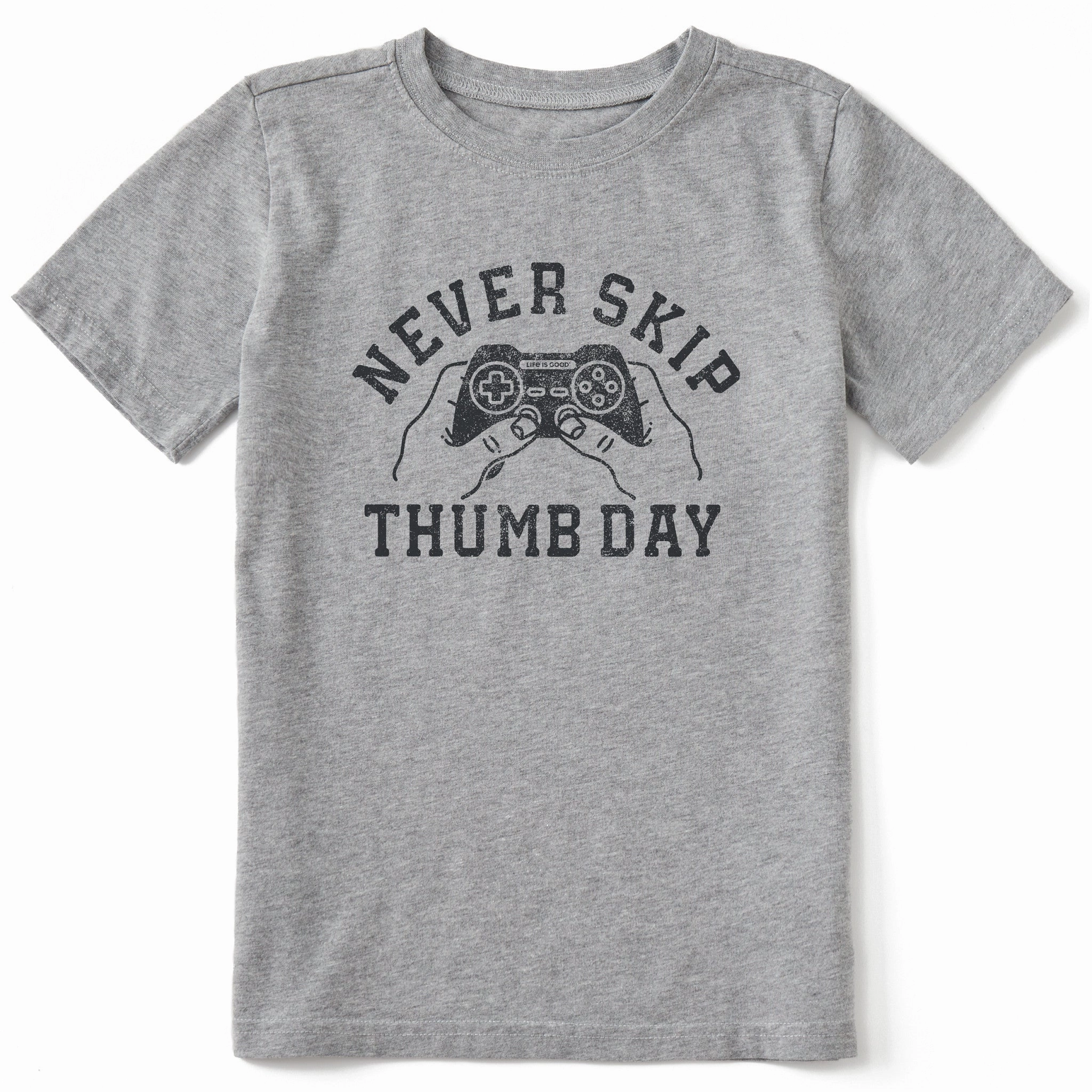 Kids Never Skip Thumb Day Short Sleeve Crusher Tee Chill Mode Fit