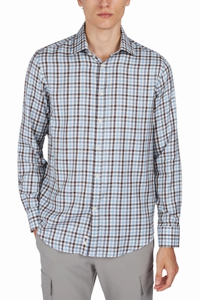 Blend Timeless Comfort Brown-Blue Check Shirt