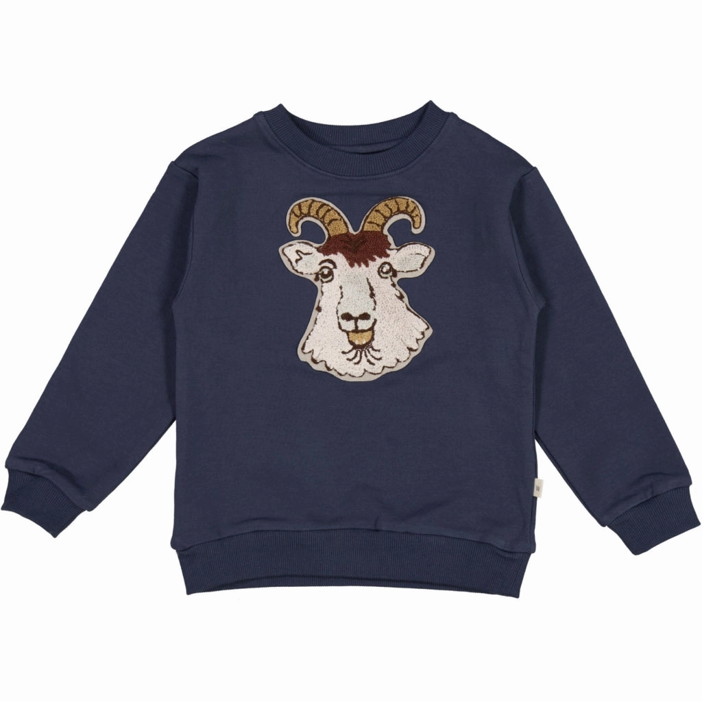 product metallic glamour Cool in summer Sweatshirt Goat Terry Badge - sea storm