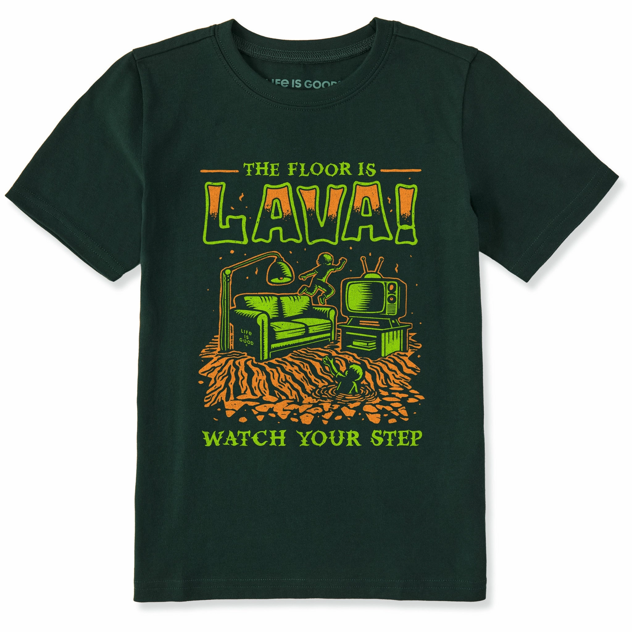 Kids The Floor is Lava Short Sleeve Crusher Tee Timeless Fit