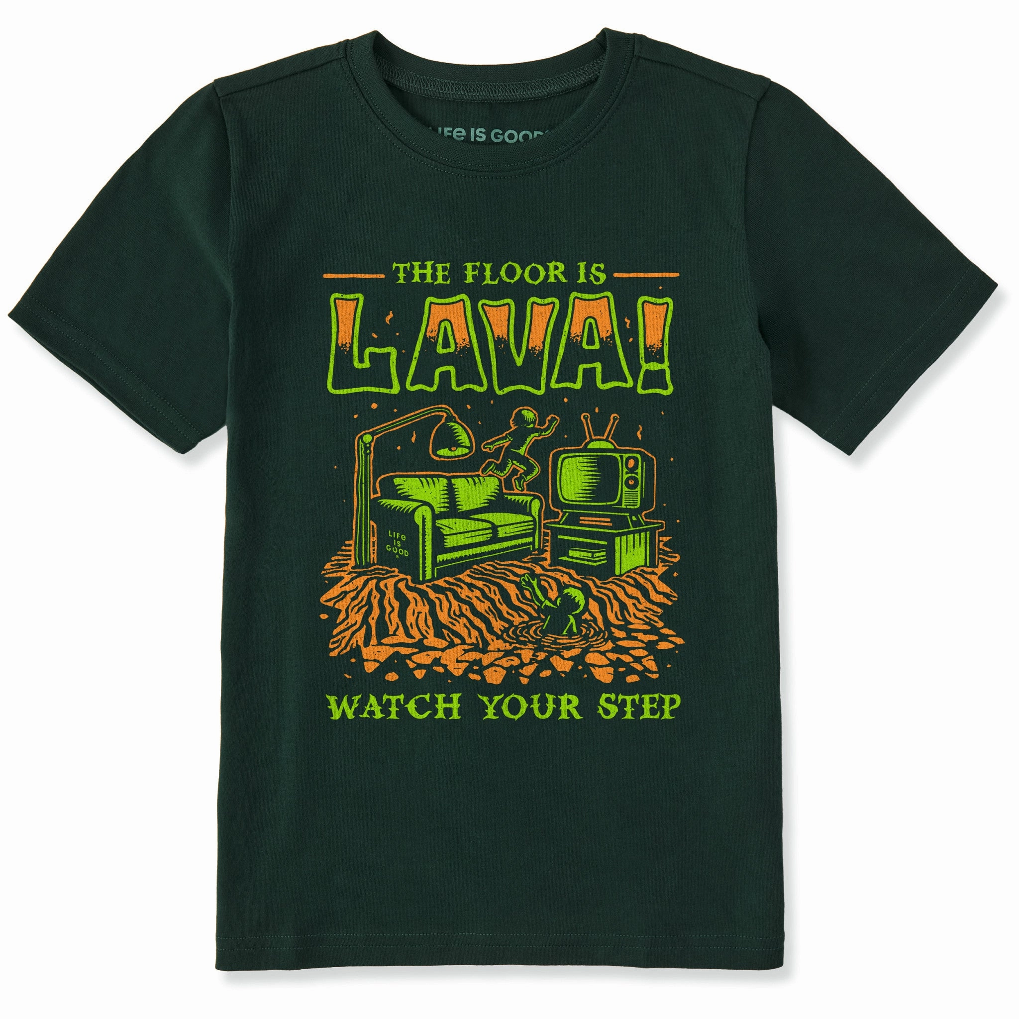 Cool Fit Cool Layer Wear Kids The Floor is Lava Short Sleeve Crusher Tee