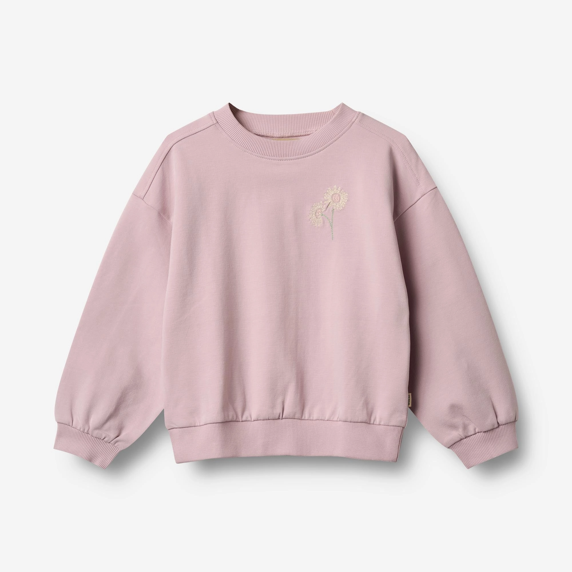 Warm and Cozy Travel Essential Sweatshirt L/S Embroidery Eliza - lavender mist