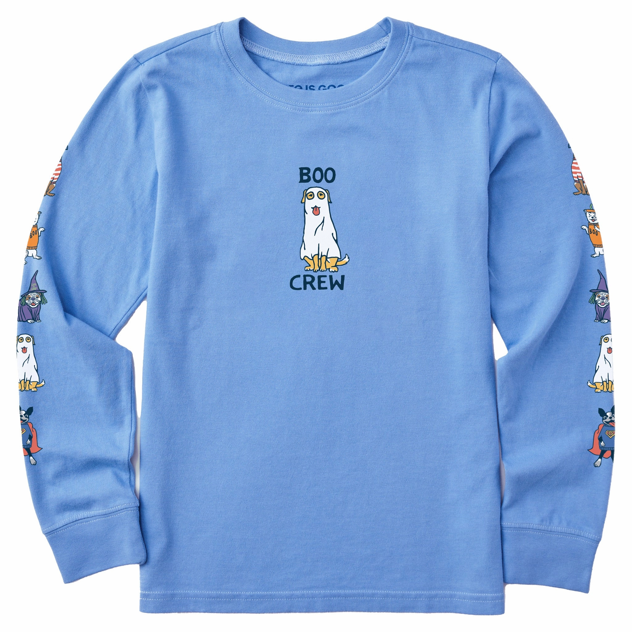Kids Boo Crew Pups Long Sleeve Crusher Tee Light Trend