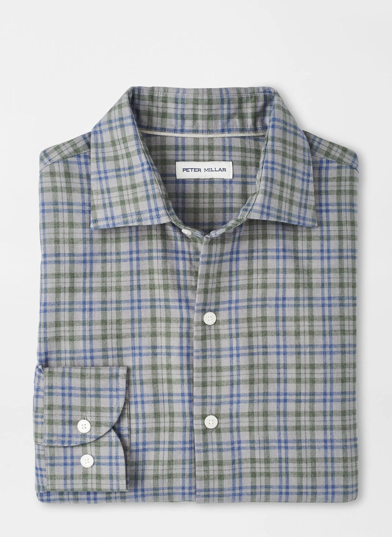 Peter Millar Bar Harbor Performance Flannel Sport Shirt Street Ready Layer Minimal