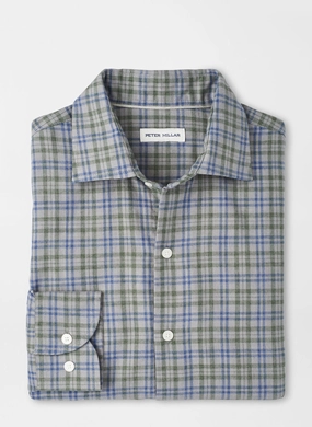 Peter Millar Bar Harbor Performance Flannel Sport Shirt Street Ready Layer Minimal
