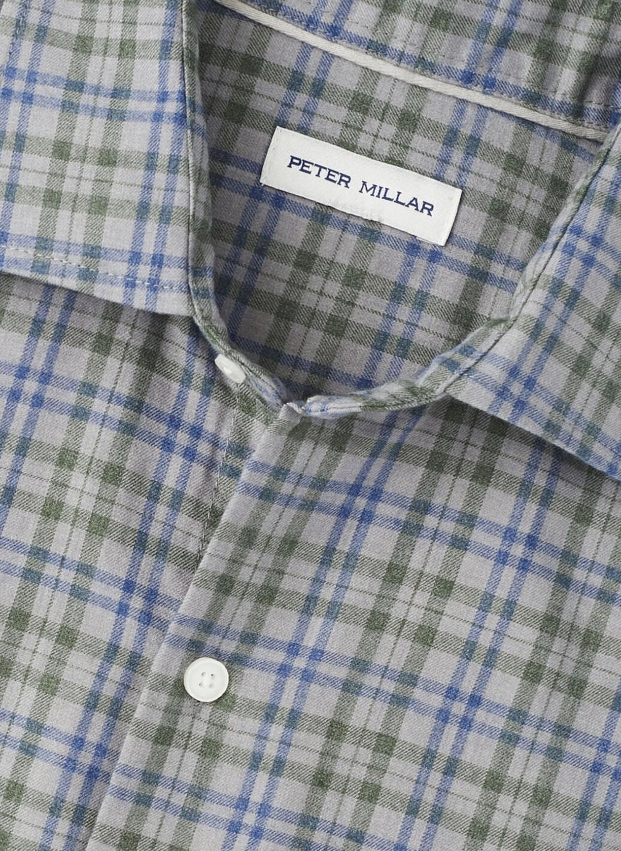 Peter Millar Bar Harbor Performance Flannel Sport Shirt product water resistant protection pearl accents