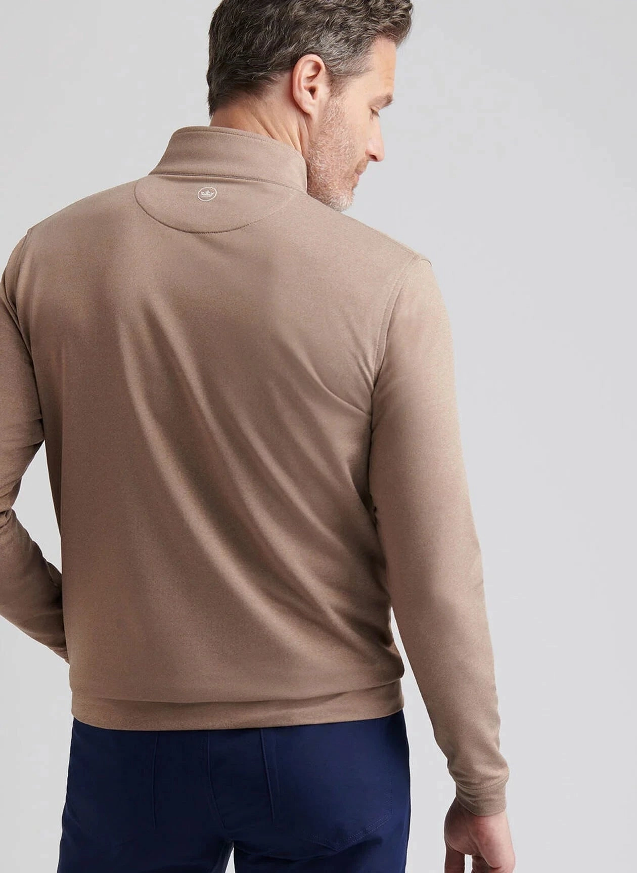 Peter Millar Perth M??lange Performance Quarter-Zip Flexible Fit MultiPocketLayout