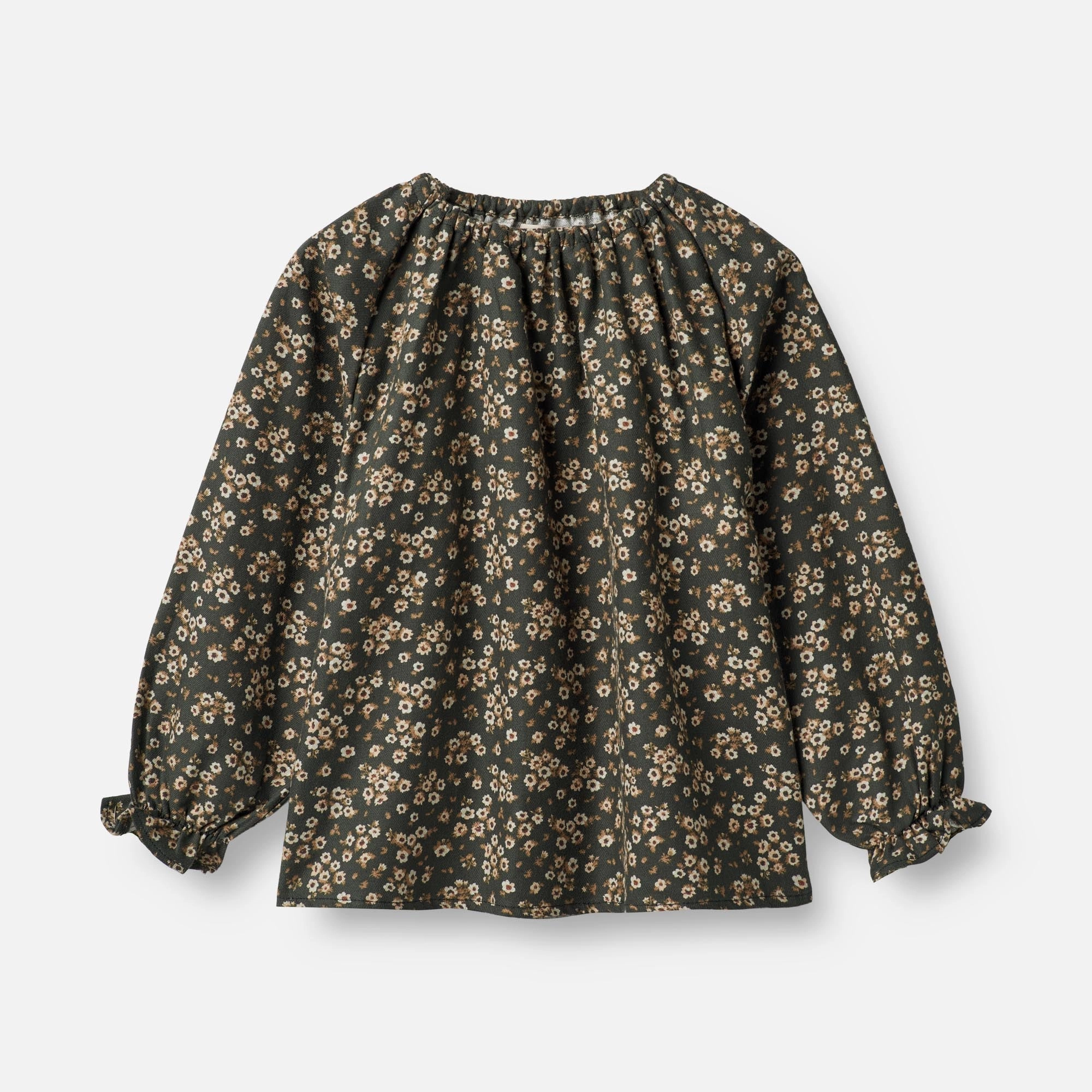 Blouse Nicoline - black coal flowers Simple Layer
