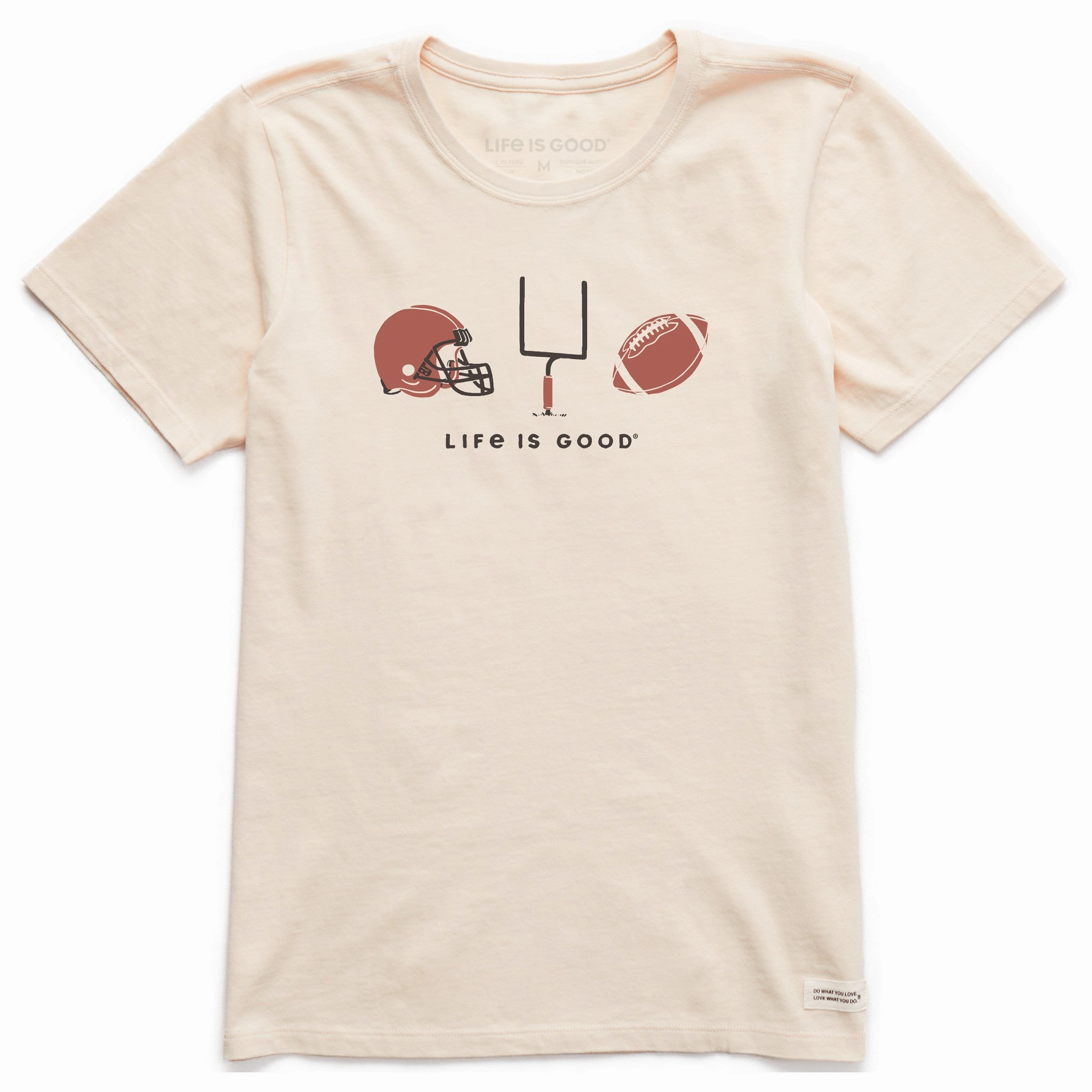 Women's Football Trio Short Sleeve Crusher Tee UltraSoftBrushedInterior