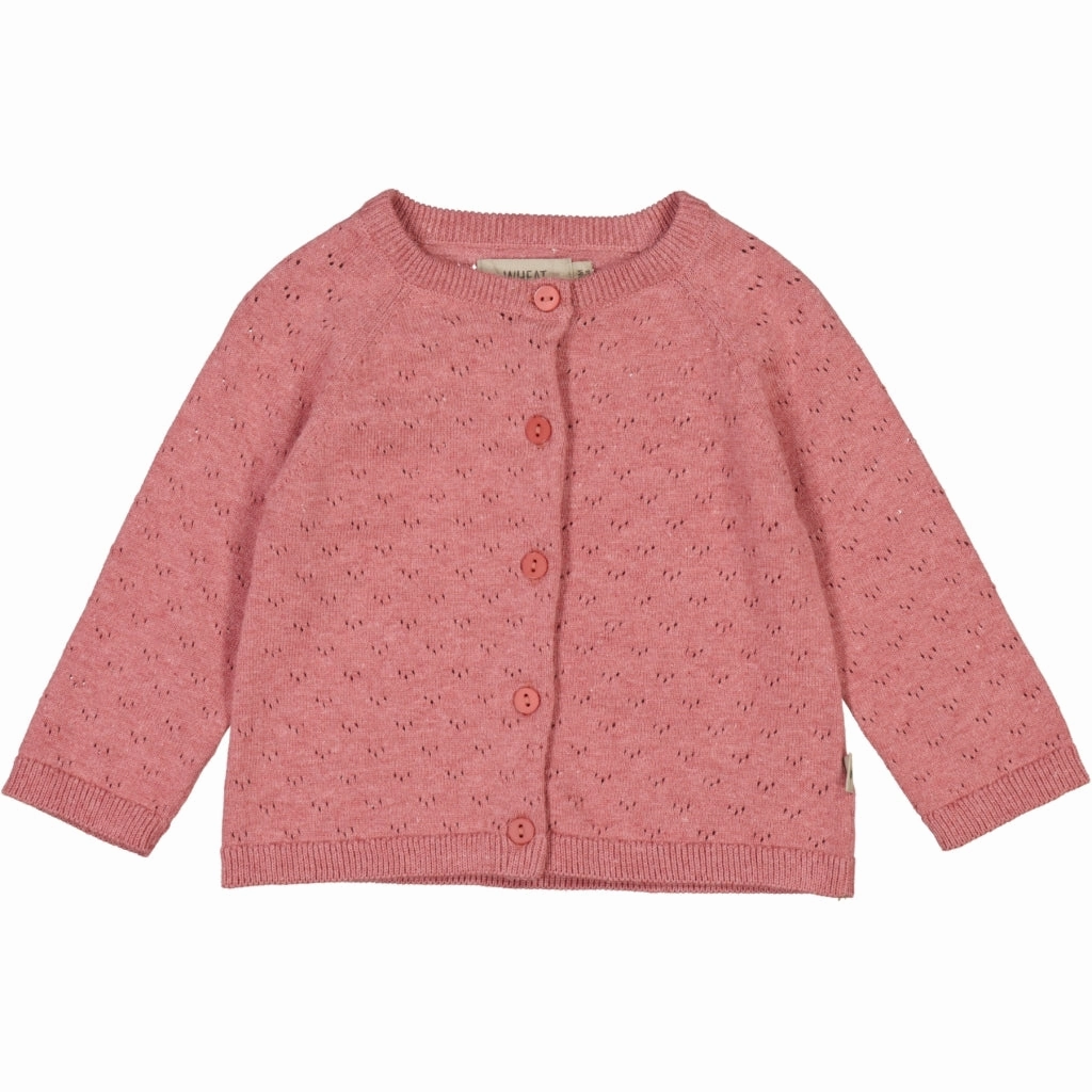 Everyday Classic Knit Cardigan Maja - berry melange
