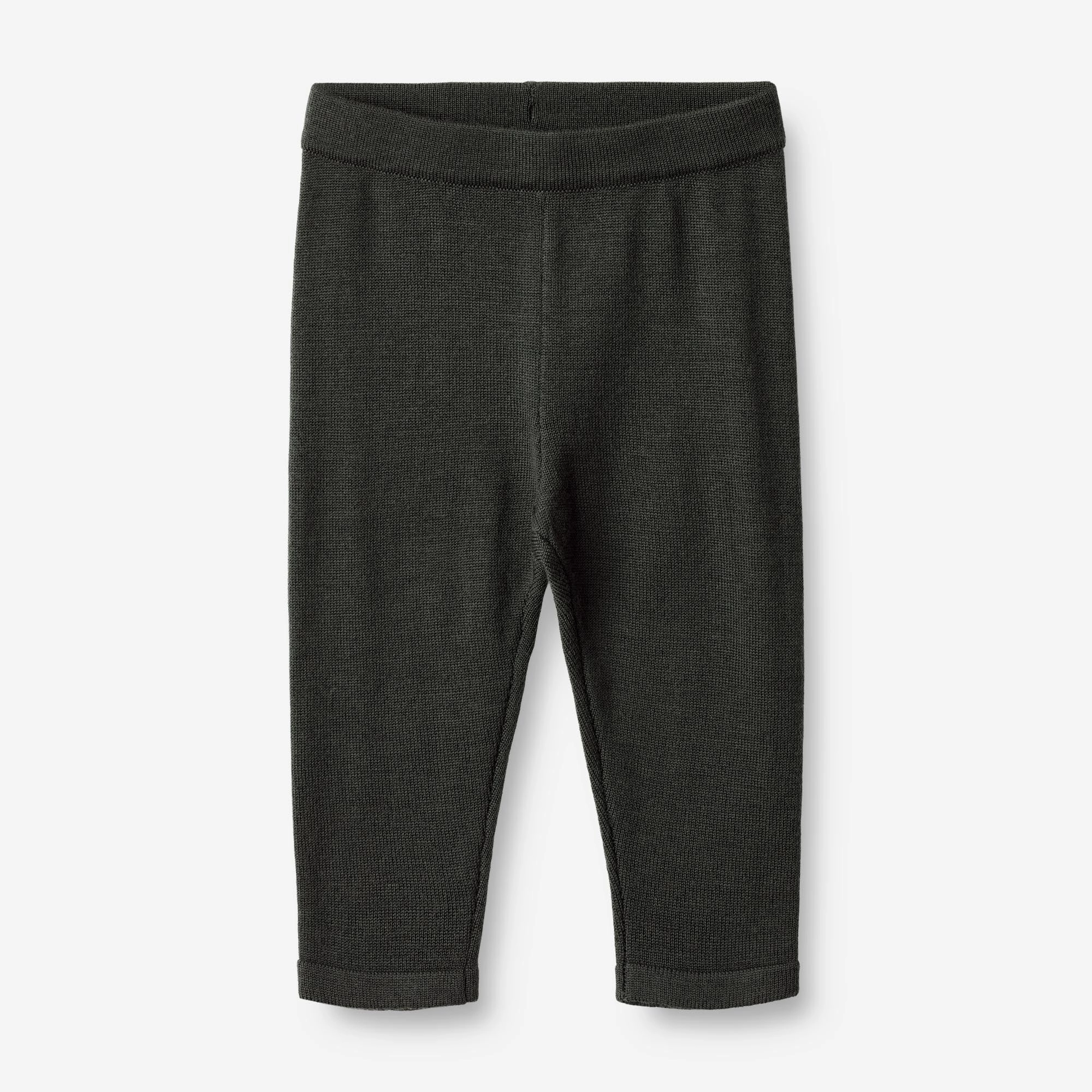 Wool Knit Trousers Neel | Baby - black coal Crisp Look Neutral Fit