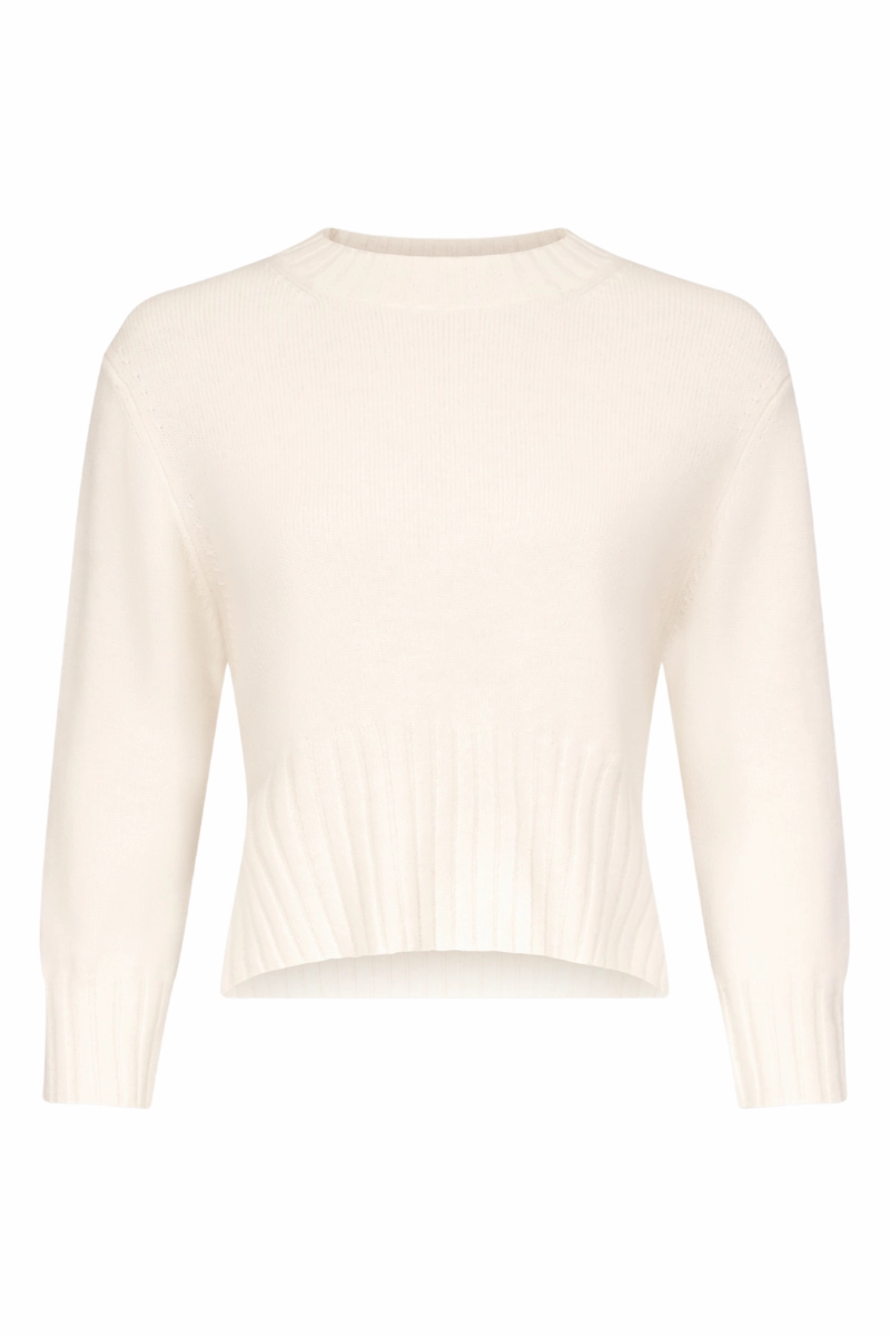 Cozy Stretch Mora Cropped Cashmere Sweater