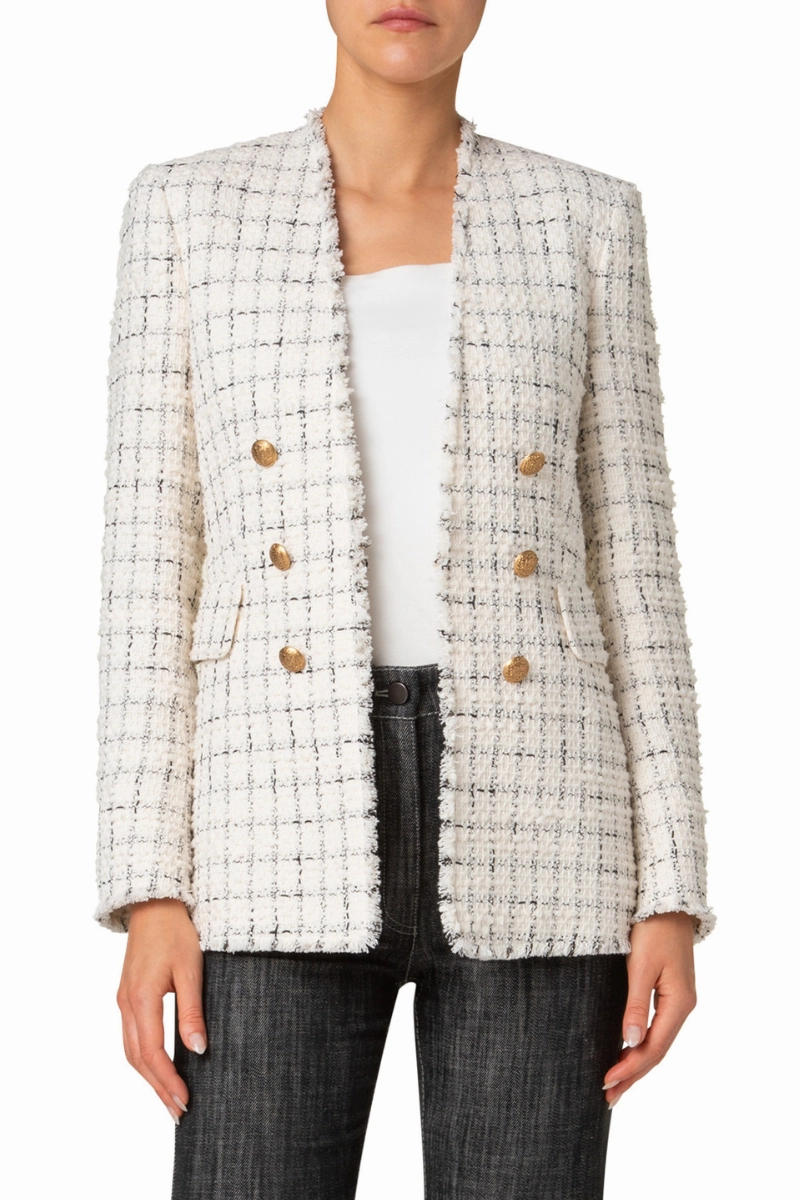 Abrasion Resistant Surface Chunky Tweed Jacket