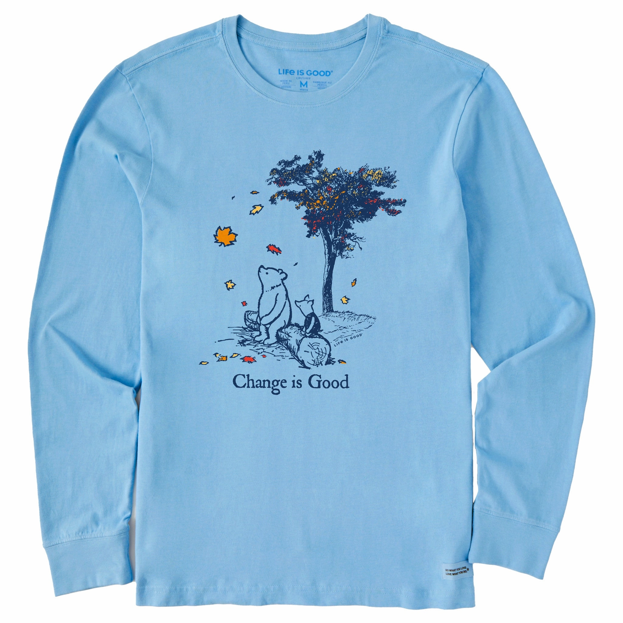 Indoor Comfort Men's Winnie Change is Good Long Sleeve Crusher Tee