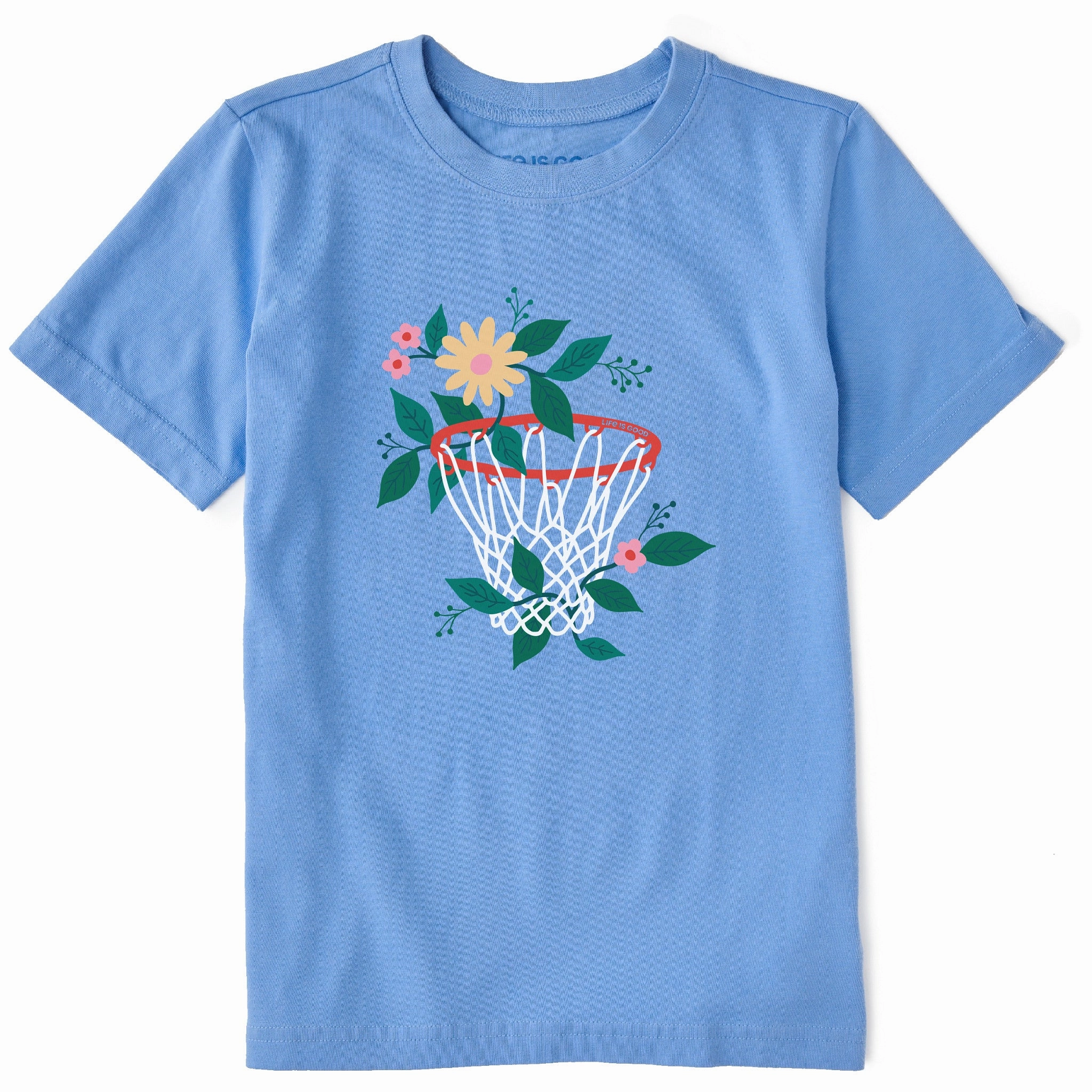 Kids Floral Basketball Short Sleeve Crusher Tee Comfortable and Chic Comfortable And Versatile
