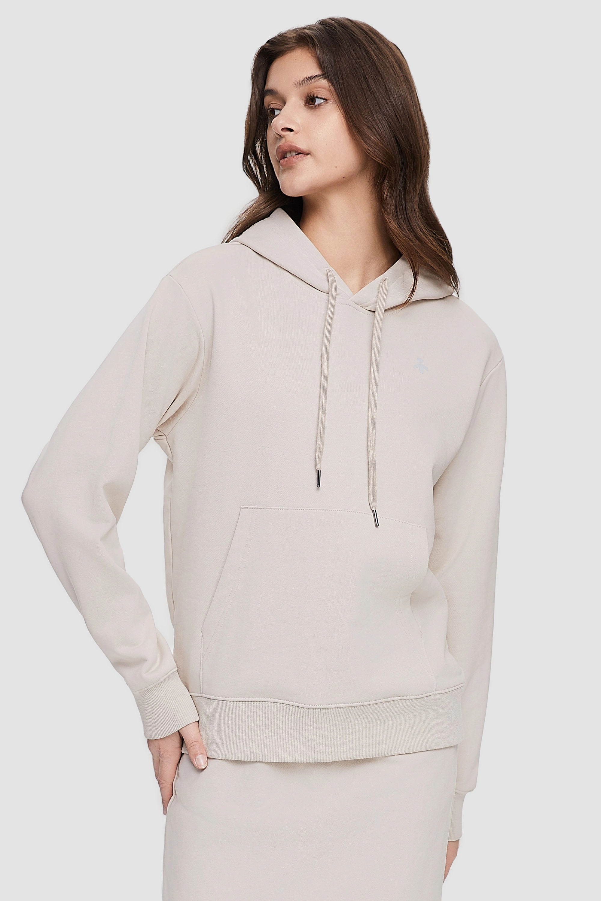 Casual Hooded Sweatshirt Wind Resistant Coating Sleek Fit