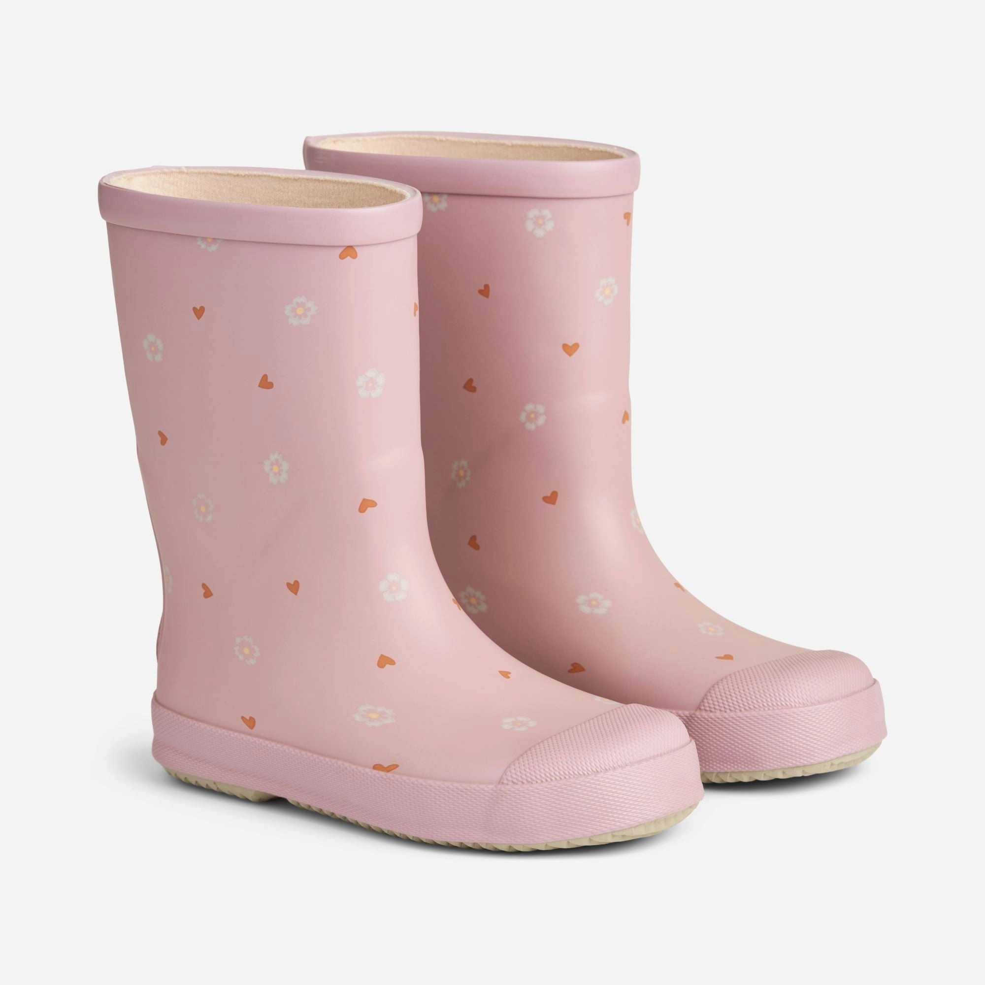 Muddy Rubber Boot Print - powder heart flowers Comfortable Sockliner