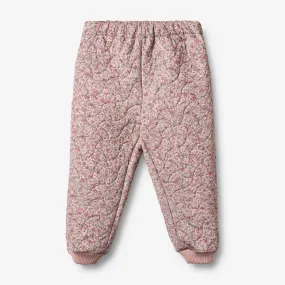 Thermo Pants Alex - soft lavender flowers Water Repellent Fabric Adjustable Hemline