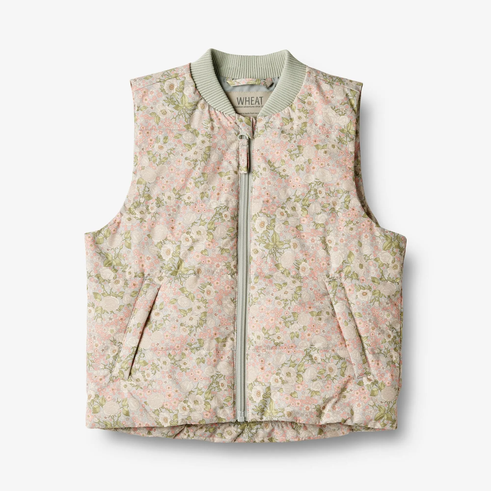 Summer Puffer Waistcoat Andre - sea salt roses HiddenStorage