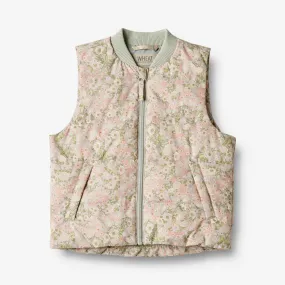 Summer Puffer Waistcoat Andre - sea salt roses HiddenStorage