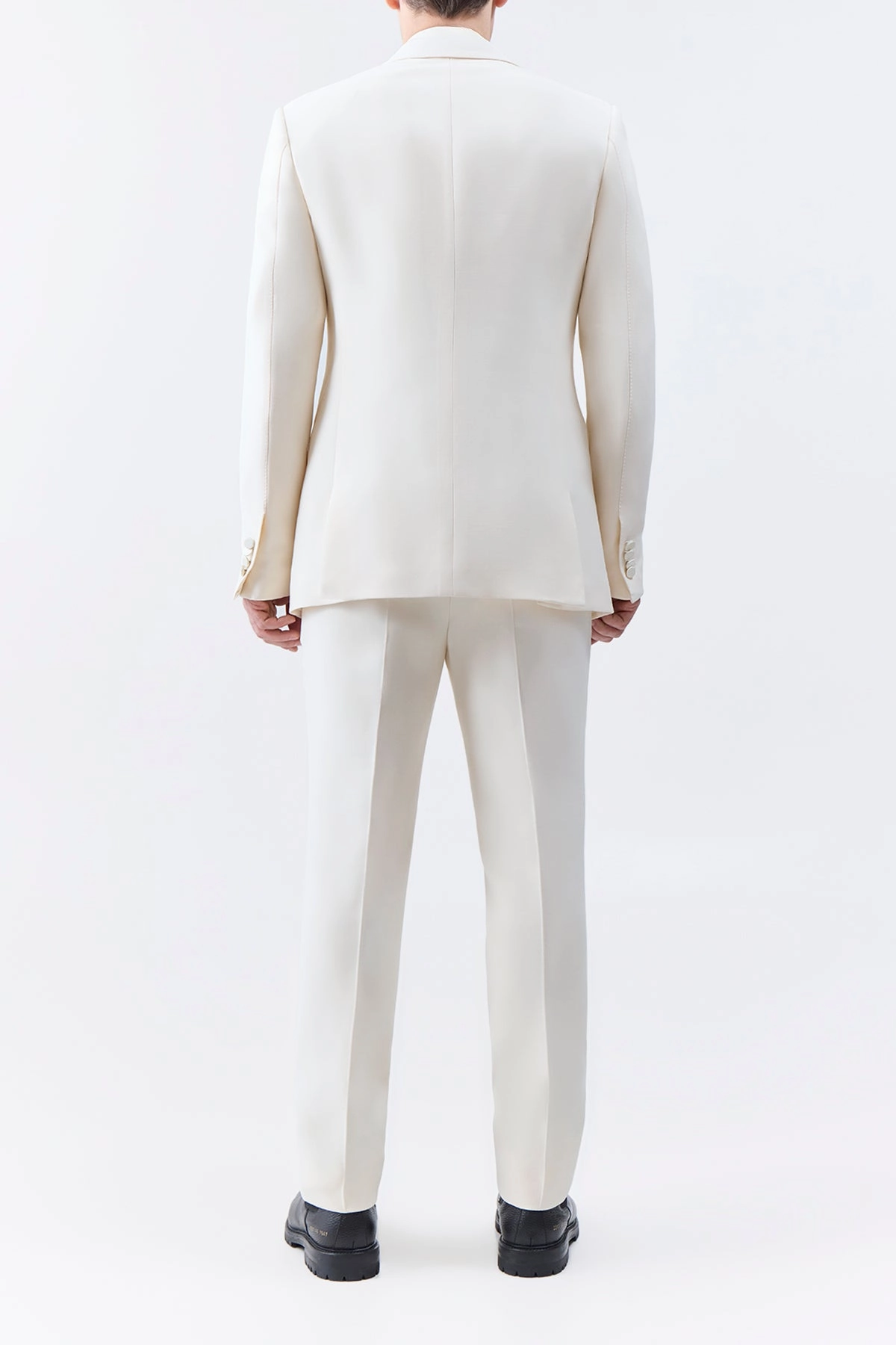 Nicolson Jacket in Ivory Wool Silk Cady Winter Essential Waterproof Wear