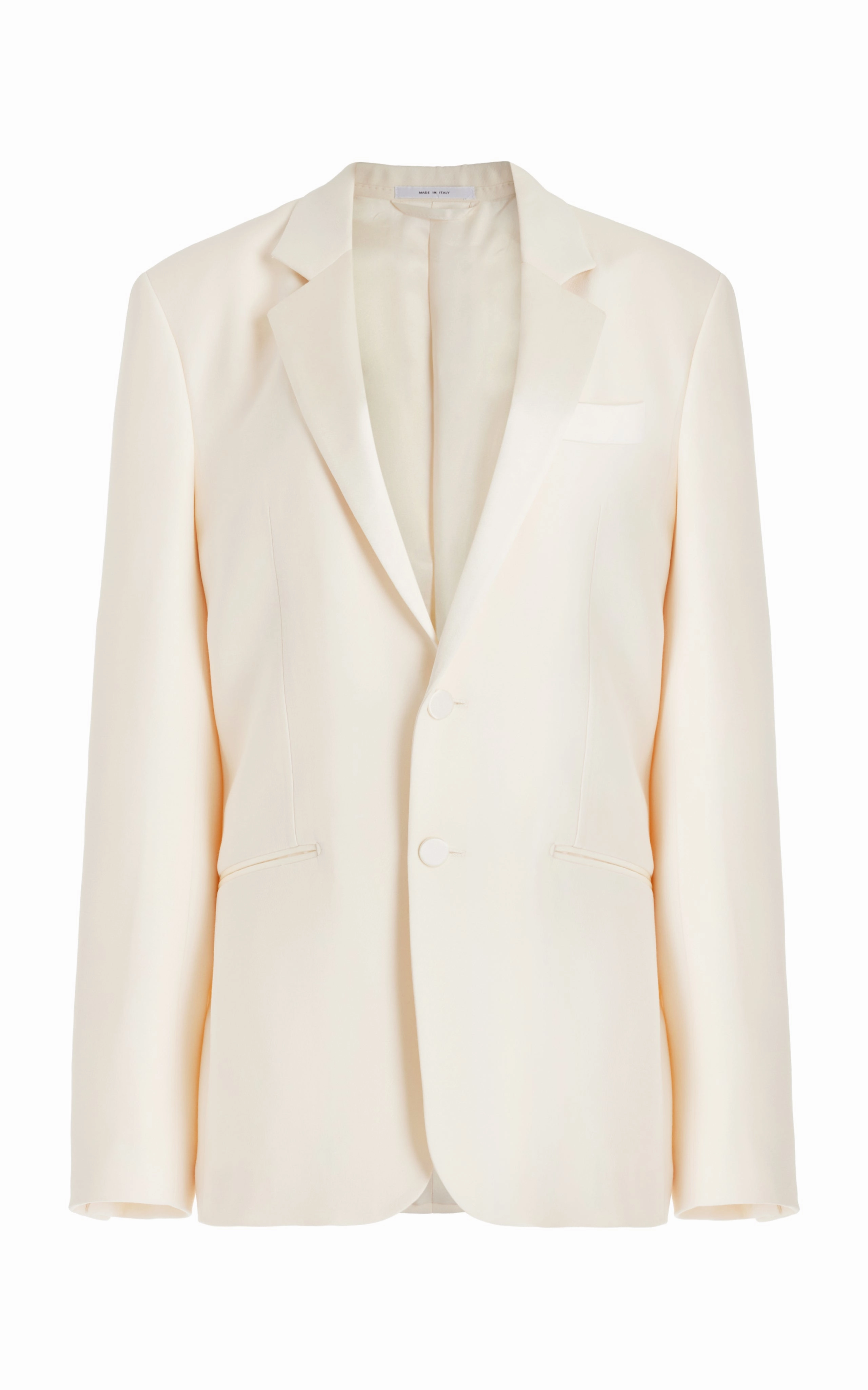 Insulation Power Nicolson Jacket in Ivory Wool Silk Cady