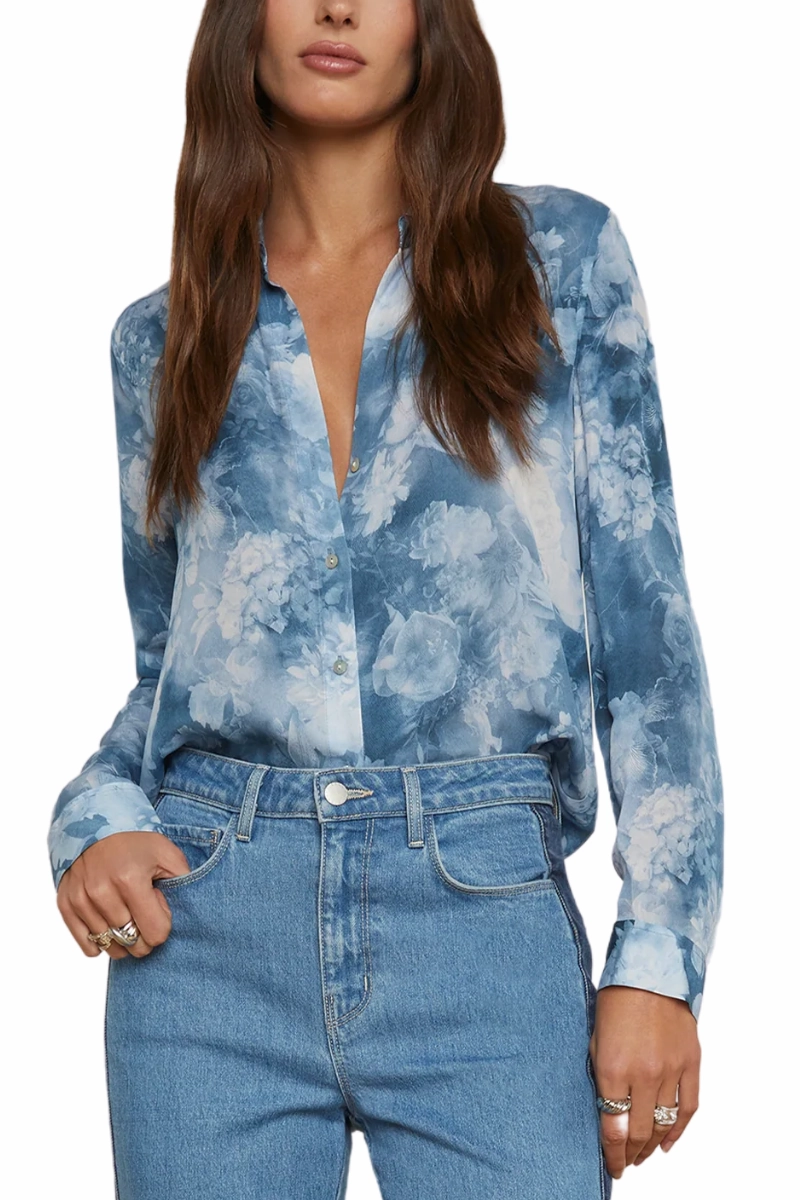 Breathable Underarm Vents Nina Silk Blouse