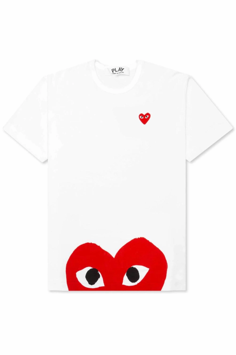 Raw Hem Finish Hearts T-Shirt