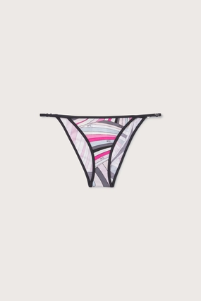 Non Restrictive Fit Reinforced Strap Anchors Iride Print Adjustable Bikini Brief