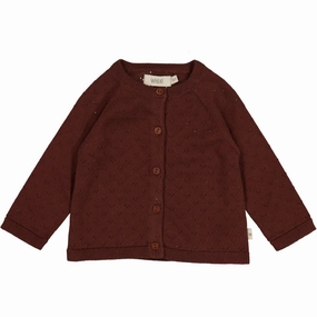 Knit Cardigan Maja - maroon Fall Wardrobe Daily Casual