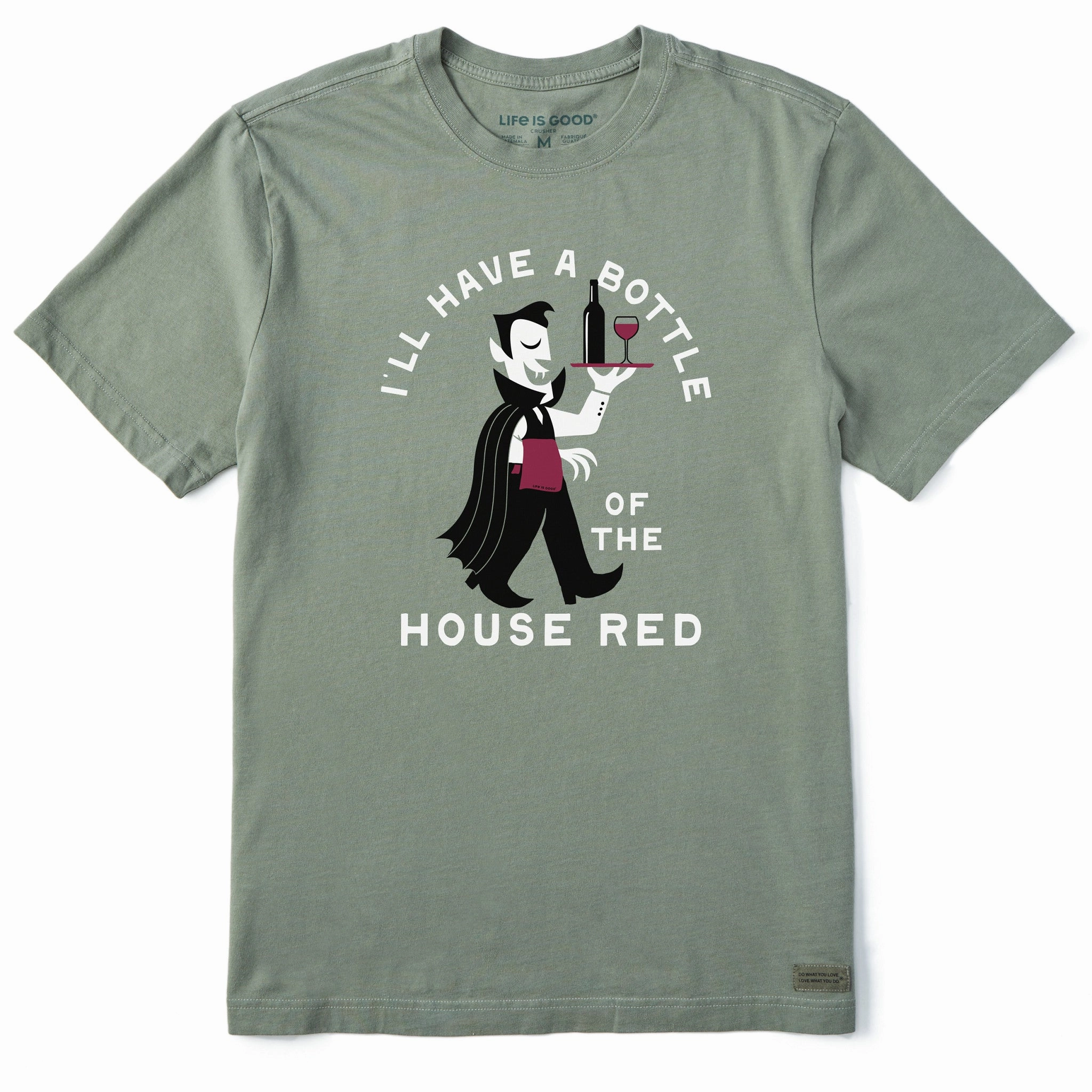 Men's Bottle of the House Red Vampire Short Sleeve Crusher Tee Anti Pilling Surface easygoing look