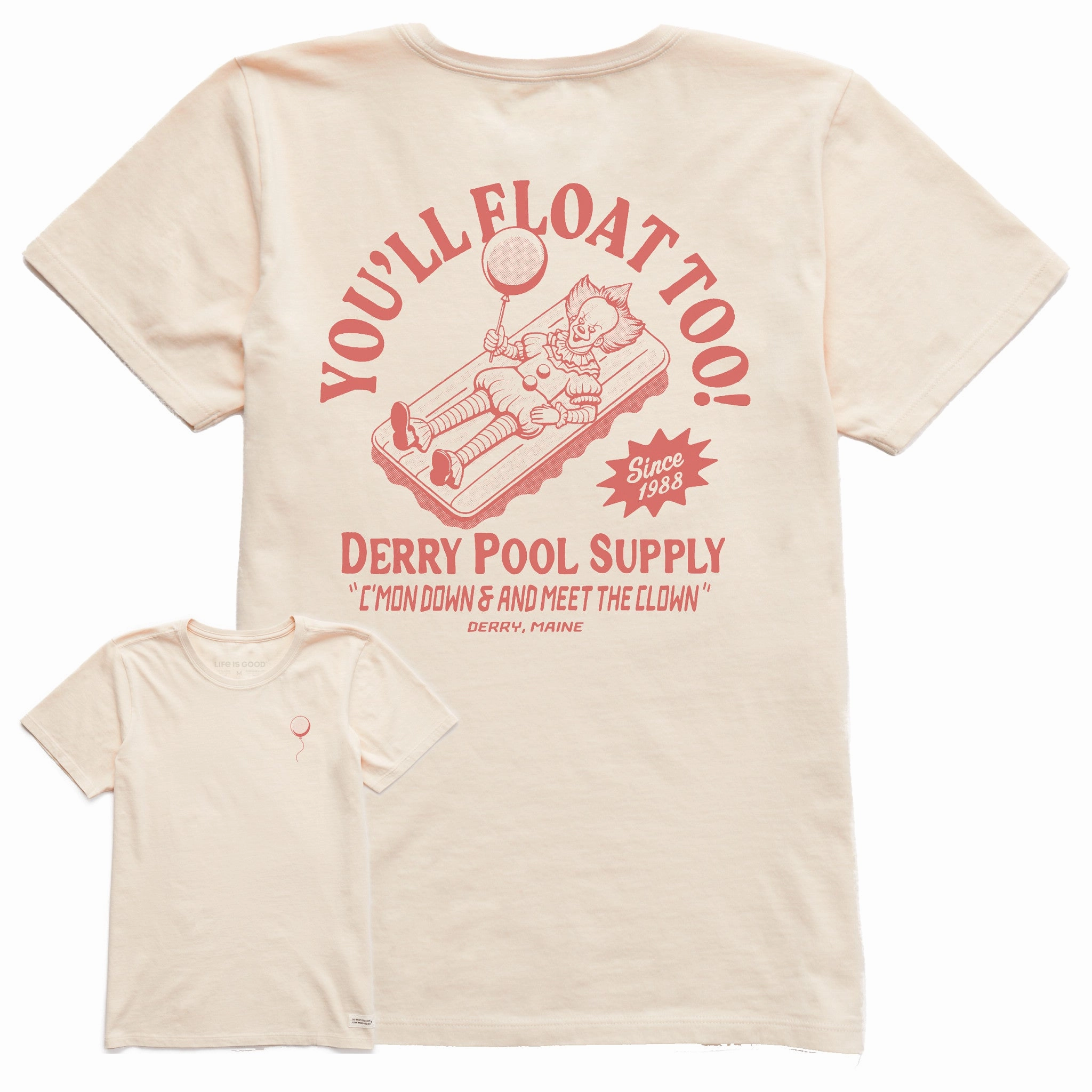 Cashmere combination Sporty Style Wear Women's You'll Float Too! Short Sleeve Crusher Tee