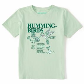 No Slip Shoulder Design Christmas Kids Hummingbird Facts Short Sleeve Crusher Tee
