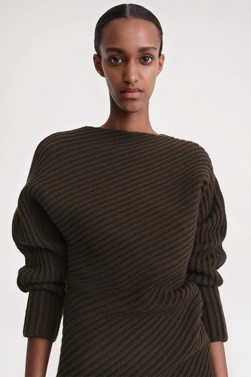 relaxed shape All-Day Wear Twisted Rib Knit