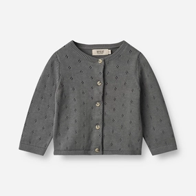 Light Warmth Knit Cardigan Maia | Baby - autumn sky